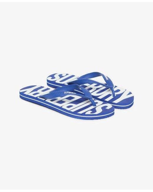 Superdry Blue Vintage Flip Flops for men