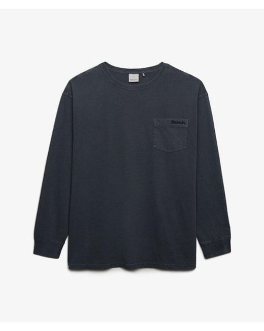 Superdry Black Bench X & Co Bench Boxy Long Sleeve Pocket Top for men