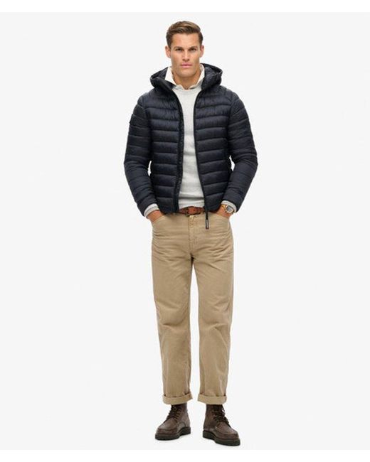 Superdry Blue & Co Fully Lined Hooded Fuji Sport Padded Jacket for men