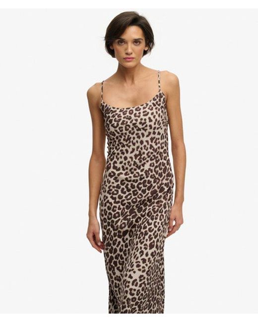 Superdry Natural & Co Printed Maxi Slip Dress