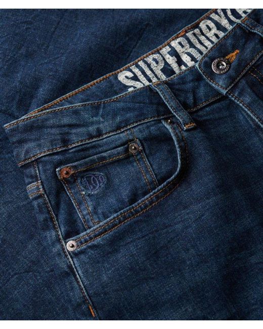 Superdry Blue & Co Organic Cotton Vintage Slim Straight Jeans for men
