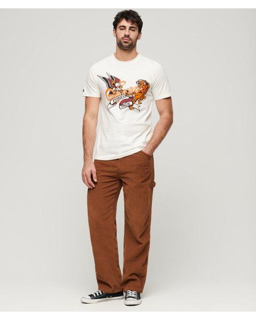 Superdry White & Co Tattoo Script T-shirt for men