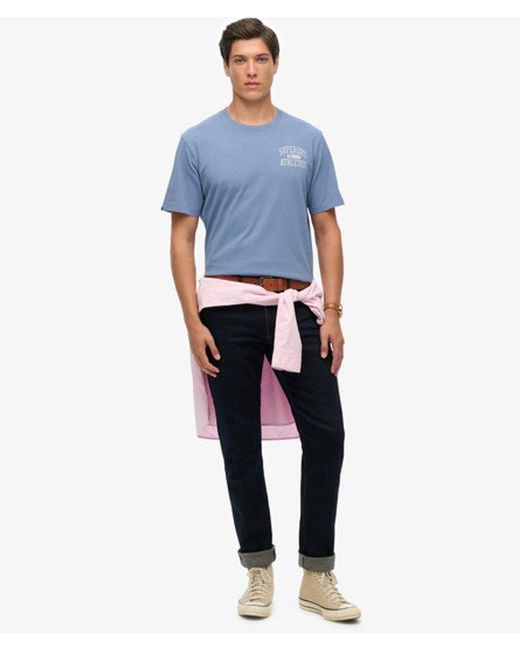 Superdry Blue Vintage Athletic Essential Graphic T-shirt for men