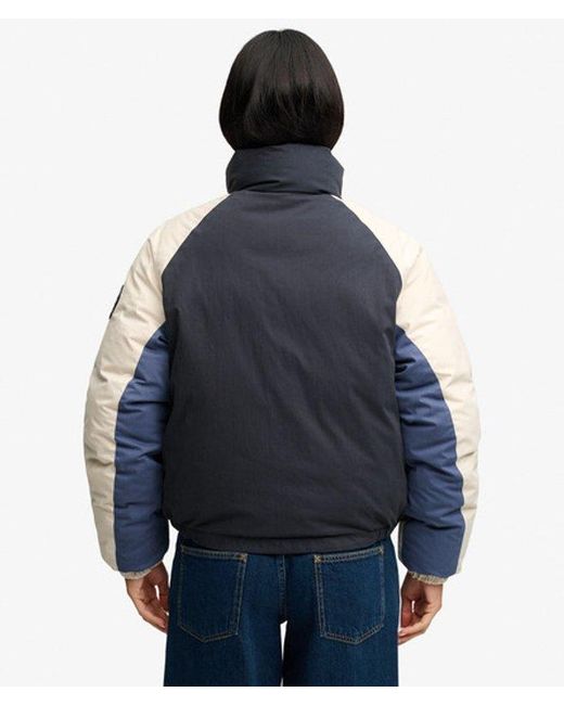 Superdry Blue Cotton Padded Shell Jacket