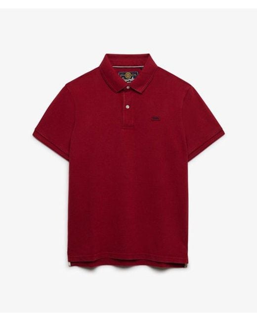 Superdry Red & Co Classic Pique Polo Shirt for men