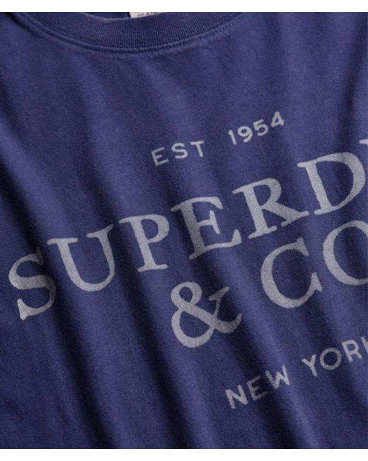 Superdry 1954 Company Relaxed T-shirt in het Blue voor heren