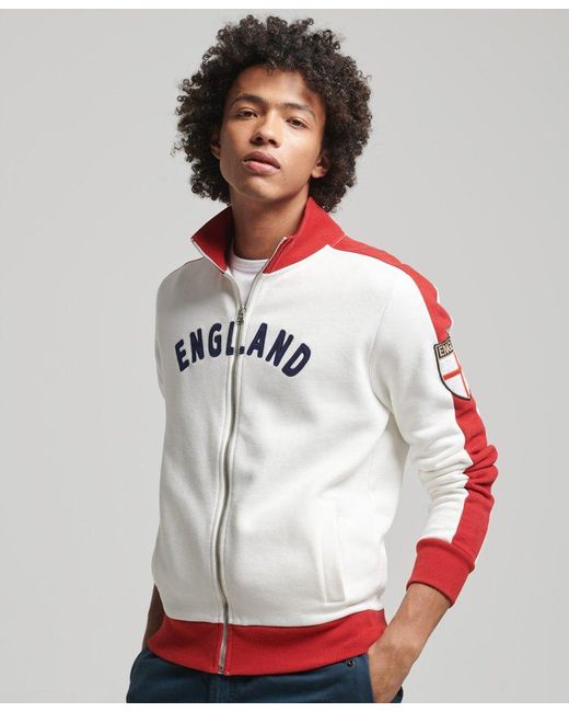 Superdry X Ringspun Football England Track Top in Gray for Men | Lyst