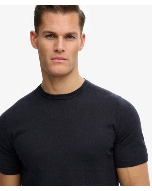 Superdry Black & Co Premium Knitted T-shirt for men
