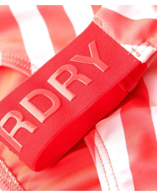 Bas de bikini espiègle rayé Superdry en coloris Pink