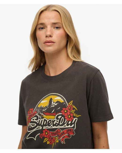 Superdry Black & Co Floral T-shirt