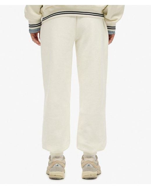 Superdry White Country Club Cuff Joggers