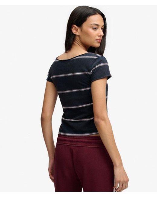 Superdry & Co Athletic Essentials Gathered Pattern Top