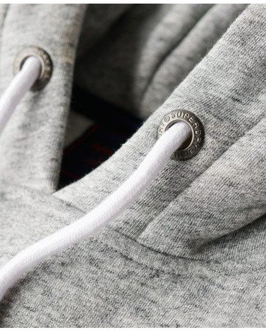 Sweat à capuche vintage logo en coton bio Superdry pour homme en coloris Gray