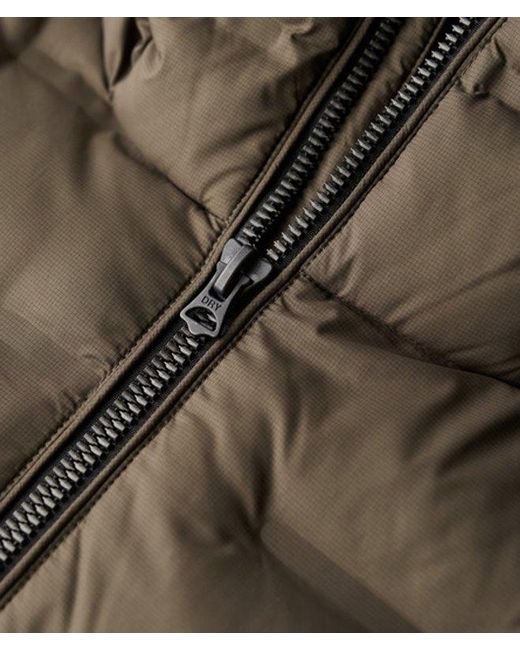 Superdry Black Hooded Quilted Puffer Coat for men