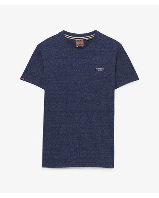Homme T-Shirt Logo Superposé Brodé Essential Taille Superdry pour homme en coloris Blue