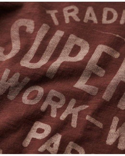 Superdry Brown Archive Script Graphic T-shirt