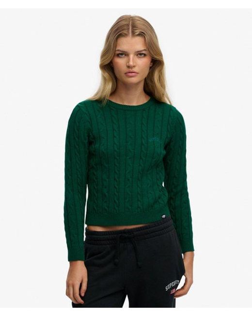 Superdry Green & Co Essentials Slim Cable Jumper