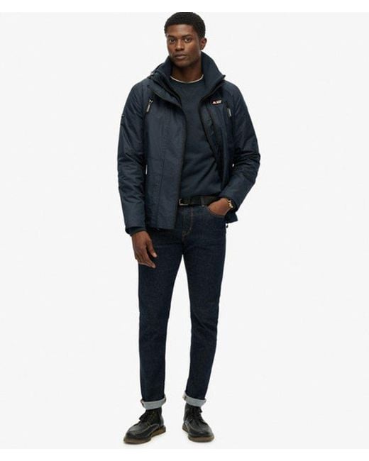 Superdry Blue & Co Hooded Mountain Windbreaker Jacket for men