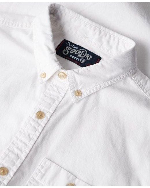 Superdry White The Merchant Store - Long Sleeved Shirt for men