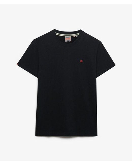 Superdry Black Sd & Co Logo Embroidered T-Shirt for men