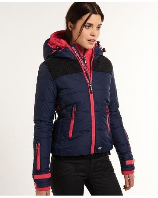 Superdry Blue Polar Elements Jacket /Fuchsia