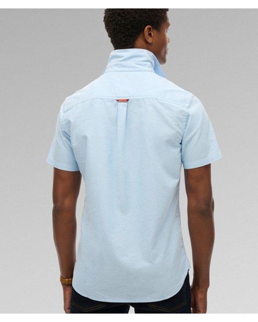 Superdry Blue & Co Oxford Short Sleeve Shirt for men