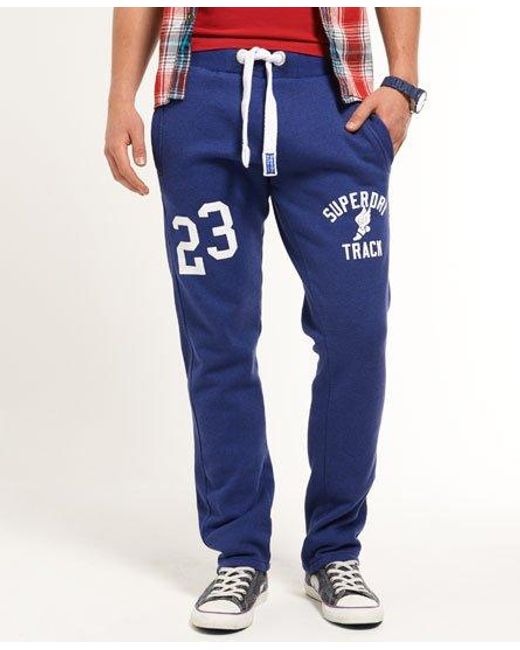 Superdry Blue Track & Field Joggers Columbia for men