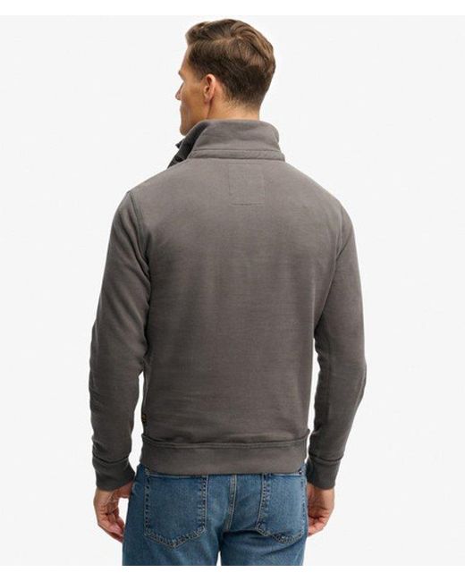 Superdry Gray & Co Vintage Athletic Henley Sweatshirt for men