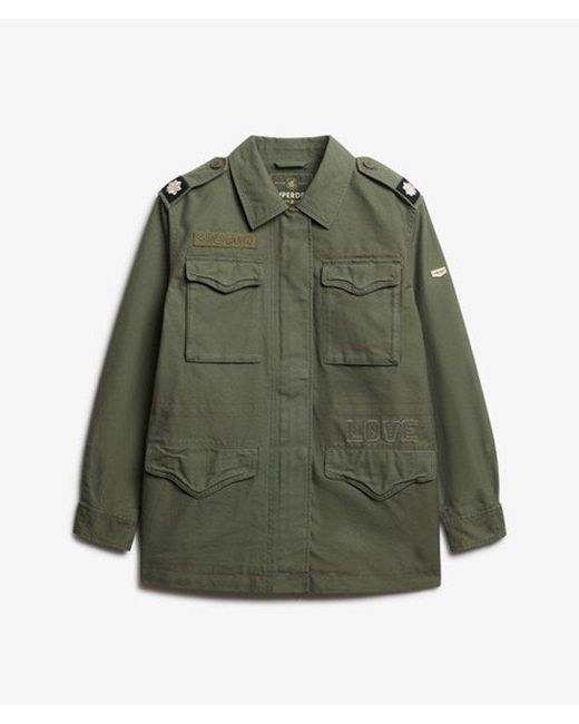 Superdry Veldjack Met Versieringen in het Green