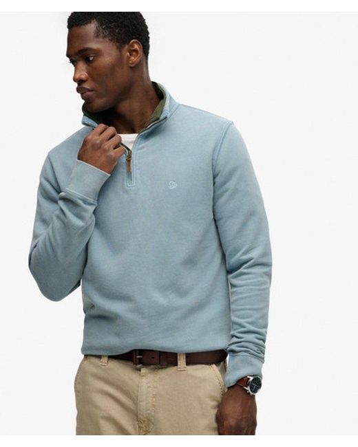 Superdry Blue & Co Classic Essential Half Zip Sweatshirt for men