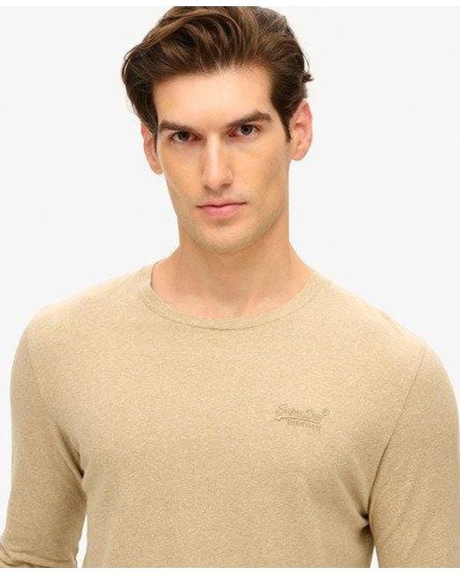 Superdry Natural Essential Logo Long Sleeve Top for men