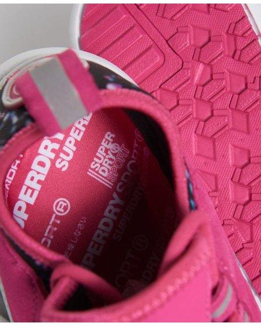 Superdry Pink Superlite Runner Trainers City Lights Multi