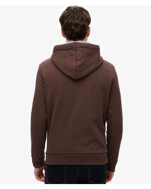 Superdry Brown & Co Vintage Logo Tonal Hoodie for men