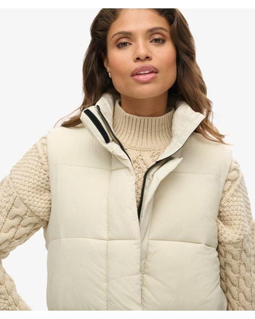 Superdry Blue Ripstop Longline Puffer Gilet