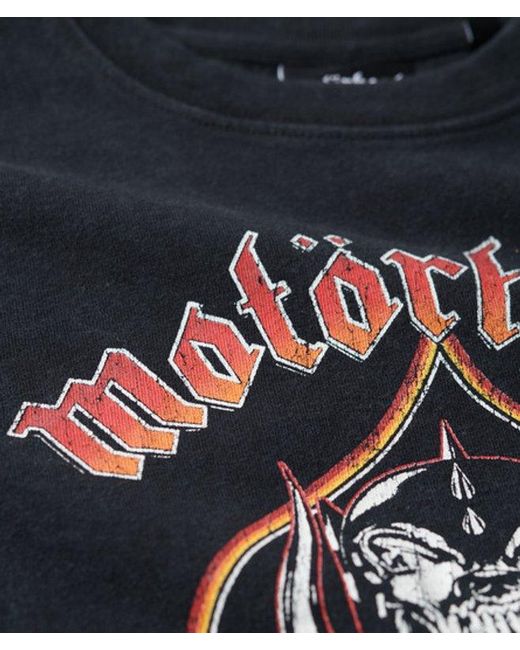 Superdry Black & Co Motörhead X & Co Cap Sleeve Band T-shirt