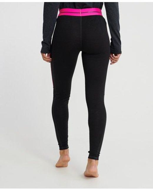 Superdry Black Carbon Base Layer Leggings Onyx