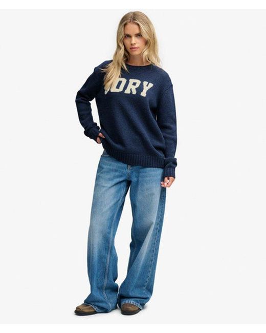 Superdry Blue & Co Heritage Intarsia Knit Jumper