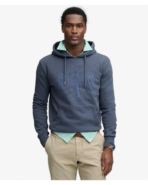 Superdry Blue & Co Lo-fi Dockside Hoodie for men