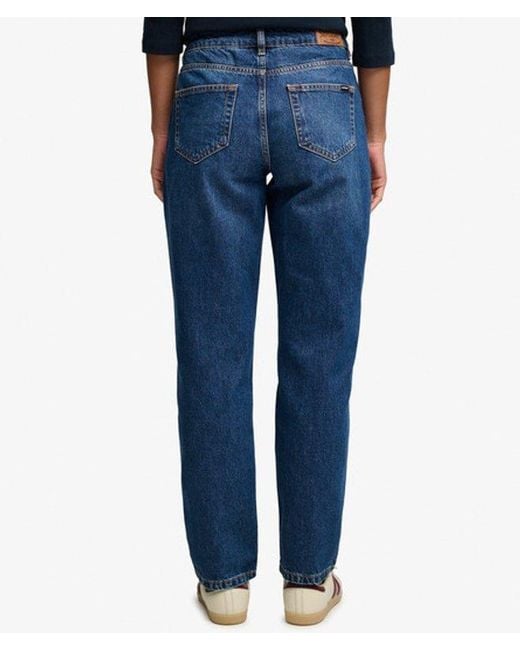 Superdry Blue & Co Organic Cotton Mid Rise Straight Jeans