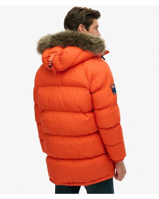 Superdry Orange & Co Everest Long Baffled Parka for men
