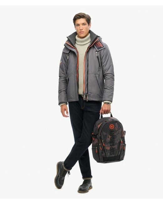 Superdry Black & Co Camo Print Tarp Rucksack