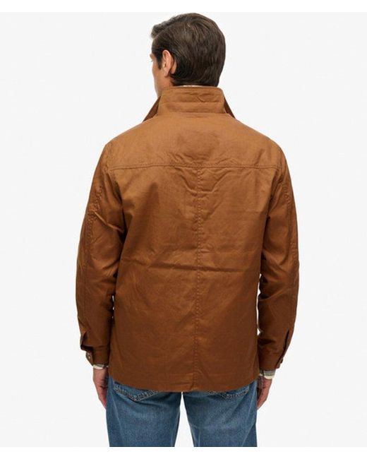Superdry Brown & Co The Merchant Store - Waxed Worker Jacket for men