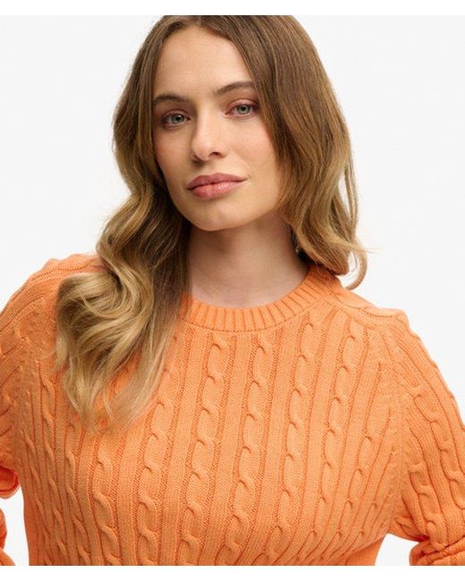 Superdry Orange & Co Slouchy Cable Knit Jumper