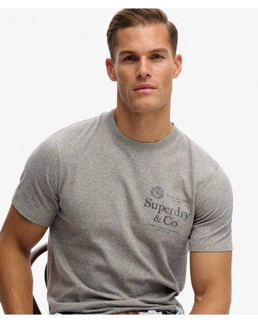 Superdry 1954 Company Relaxed T-shirt in het Gray voor heren