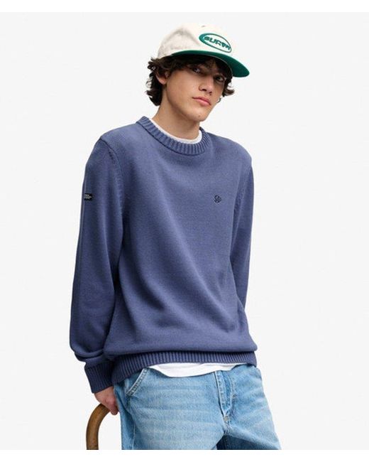 Superdry Blue & Co Preppy Cotton Jumper for men