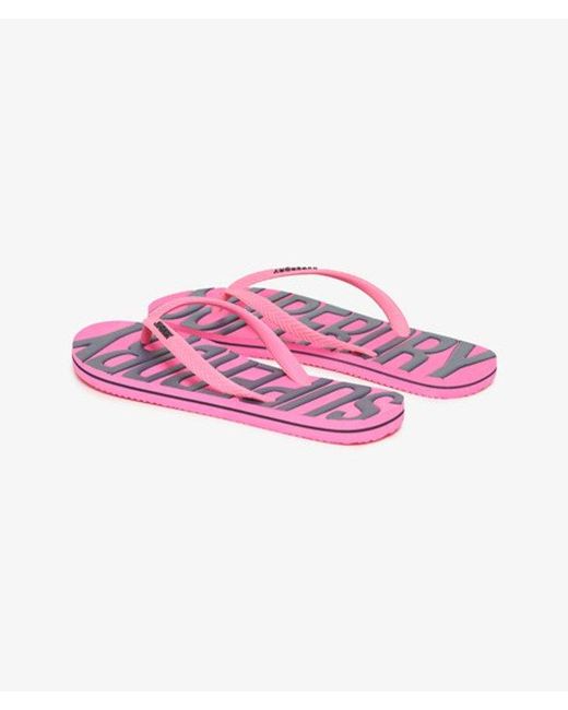 Superdry Pink & Co Vintage Flip Flops