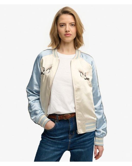 Superdry White & Co Suikajan Embroidered Bomber Jacket