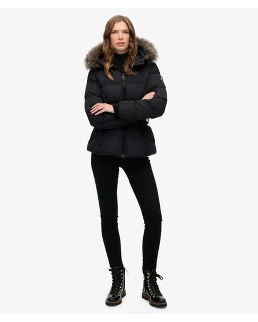 Superdry Black & Co Fuji Belted Puffer Jacket