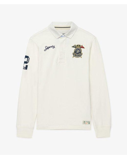 Superdry White & Co Double Emblem Rugby Top for men
