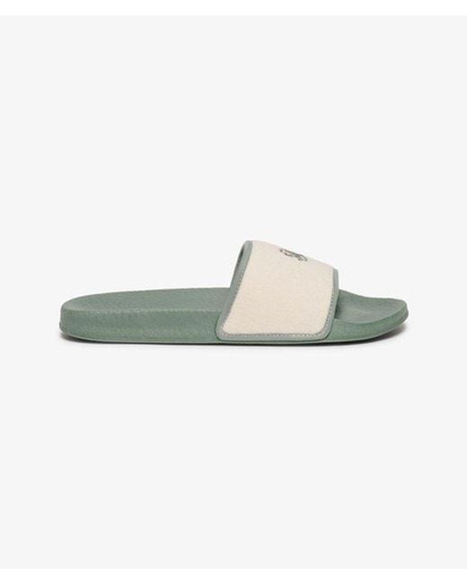 Superdry Green & Co Towelling Pool Sliders